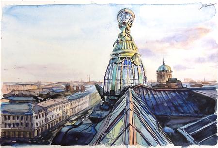 Nikandrov, Ivan, 'St-Petersburg', (2012, Aquarell)