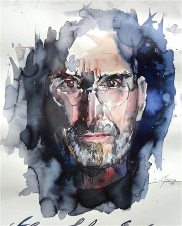 Nikandrov, Ivan, 'Steve Jobs', (2011, Aquarell)