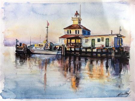 Nikandrov, Ivan, 'The Boathouse', (2012, Aquarell)